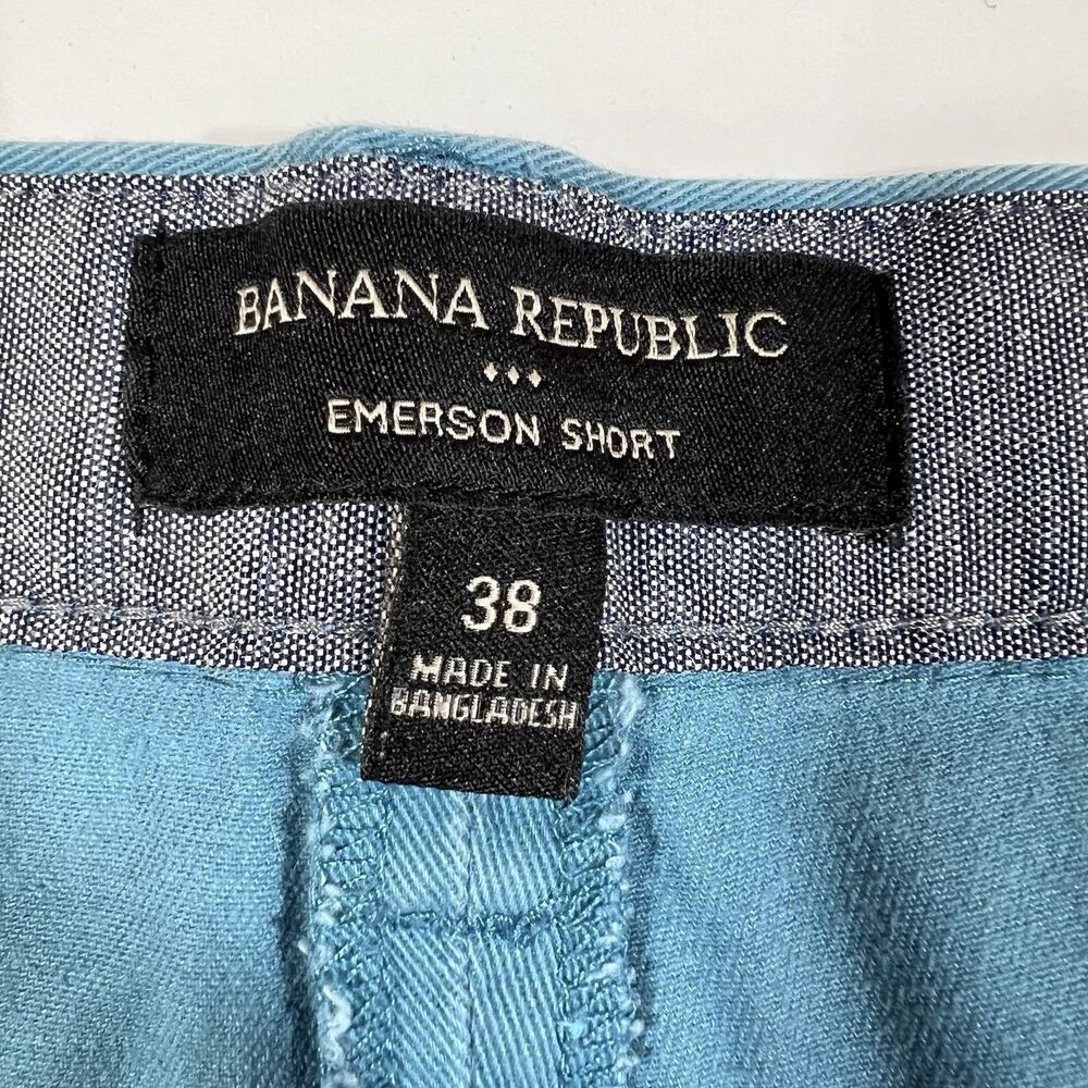 Banana Republic Emerson Chino Shorts Cotton Stretch Flat Front Men's 38 - Picture 11 of 12